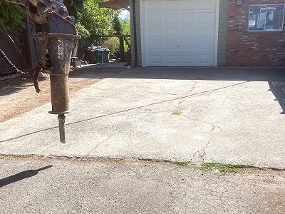 The breaker arrives at a jobsite